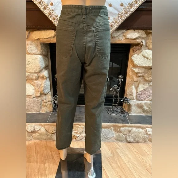 S.O.N.G. Olive Green Cargo Pants 13/31 - Picture 3 of 5